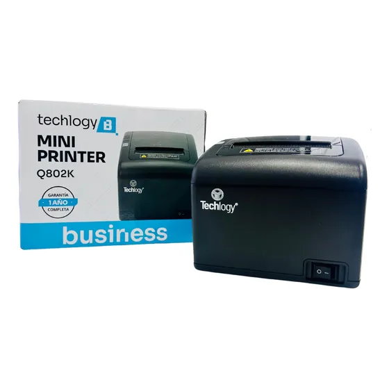 Techlogy Impresora De Recibos Q802-80mm Color Negro