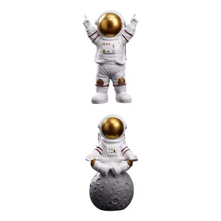 Escultura De Astronauta De Resina, 2 Piezas Escultura De Astronauta De Resina, 2 Piezas