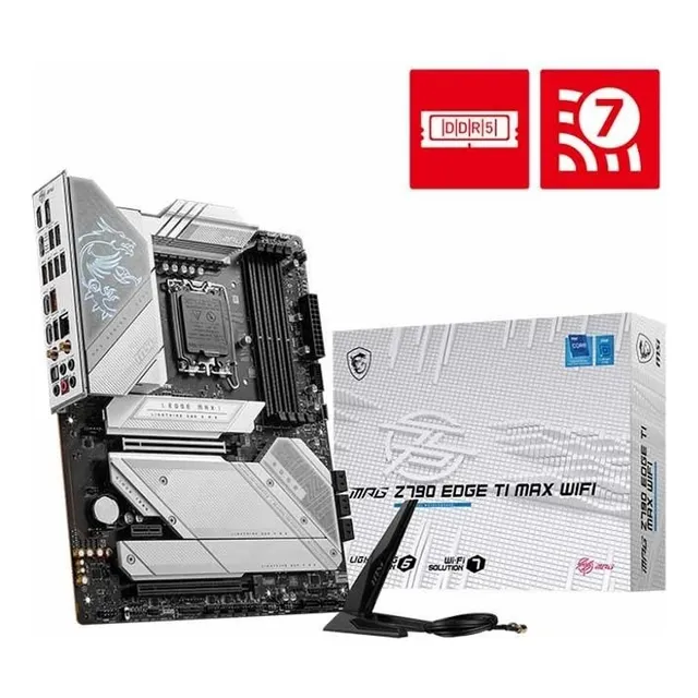 Kit Tarjeta Madre Msi Z790 Edge Ti Max Wifi 32gb Ram Blanco