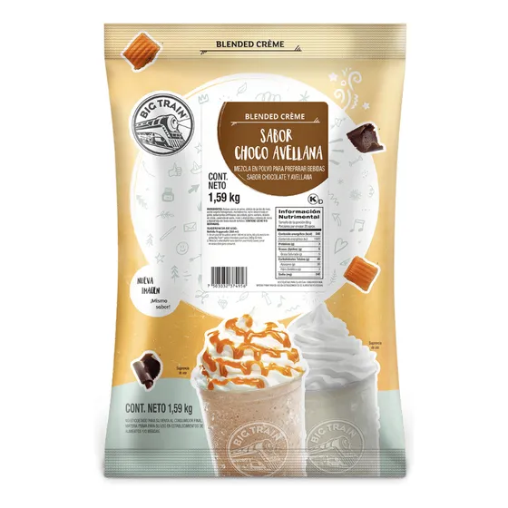 Polvo Big Train Sabor Choco Avellana - Bolsa De 1.59 Kg