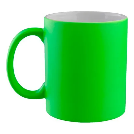 Taza 11oz C/verde Neon P/sublimación (caja)