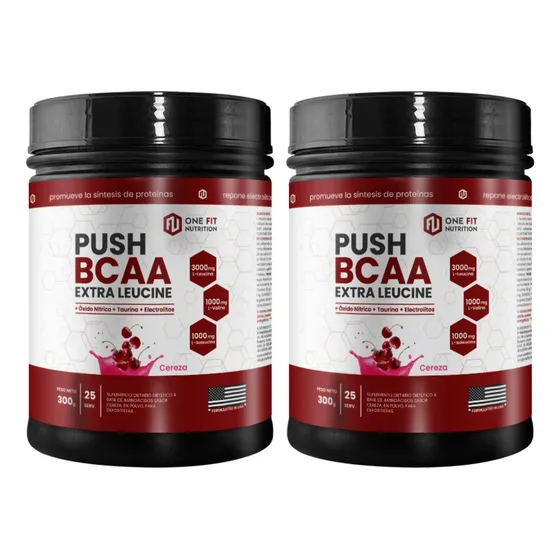 One Fit Push Bcaa Extra Leucina X 2 Unidades Sabor Cereza