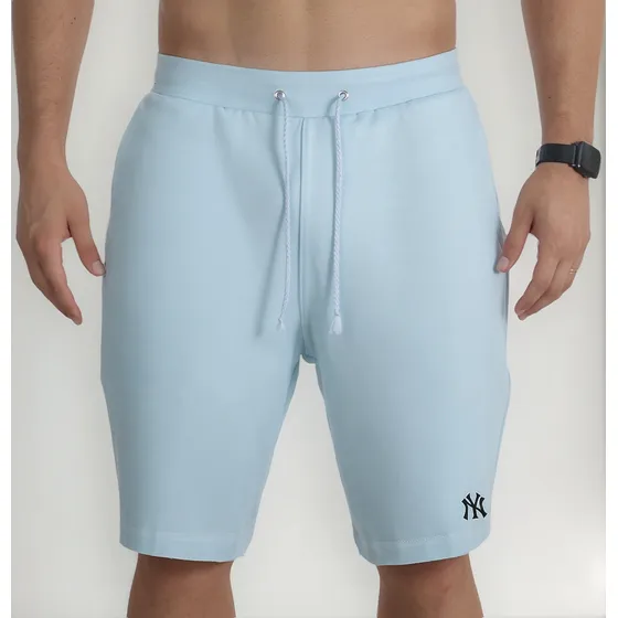 Bermuda Moletom Short Masculino Ny Com Bolso Academia Treino