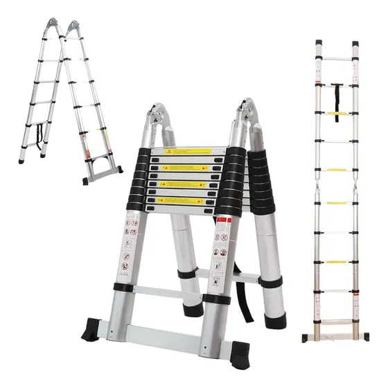 Escalera Aluminio Telescopica Multiuso 4,4 Metros