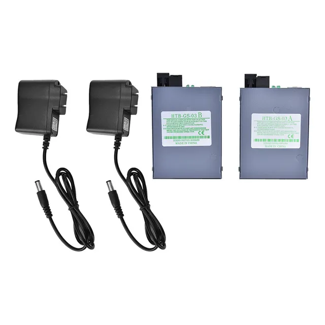 . 1 Par Convertidor Medios De Fibra Óptica Ethernet 1000