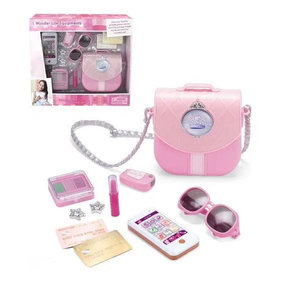 Set Belleza Cartera Con Accesorios Rosados