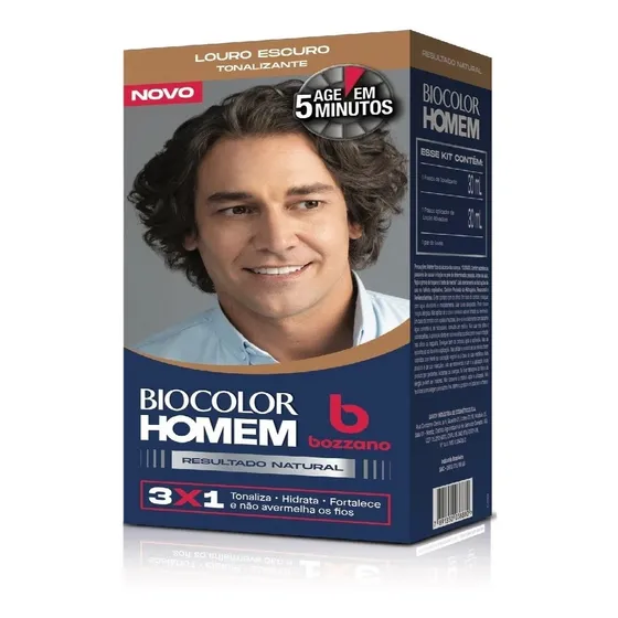 Tonalizante Bozzano Biocolor Homem Tom Louro Escuro