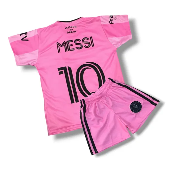 Conjunto Uniforme Fútbol Messi Ínter Miami Rosa Chicle Messi 6