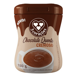 Chocolate Quente Pó Cremoso Pote 180g 3 Corações Chocolate Quente Pó Cremoso Pote 180g 3 Corações