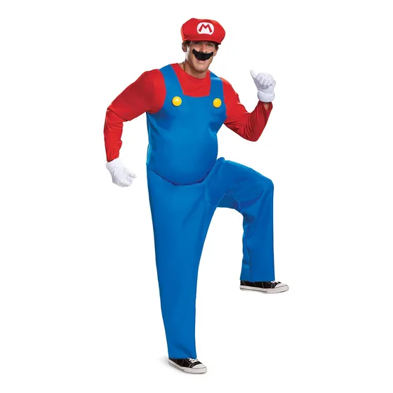Disfraz Mario Oficial Para Hombre, Super Mario, Talla S