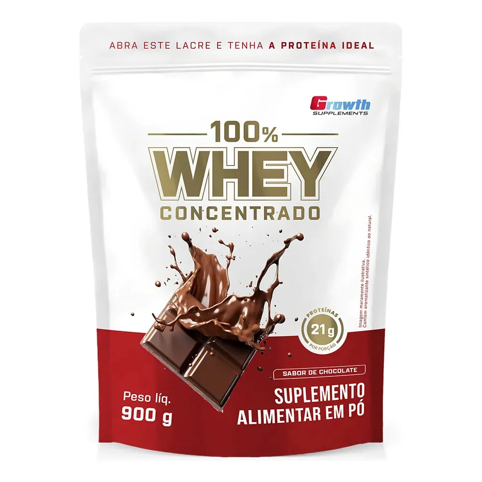100% Whey Concentrado 900g Chocolate