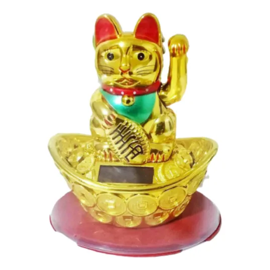 Adorno Gato De La Suerte Gato Chino Recarga Solar