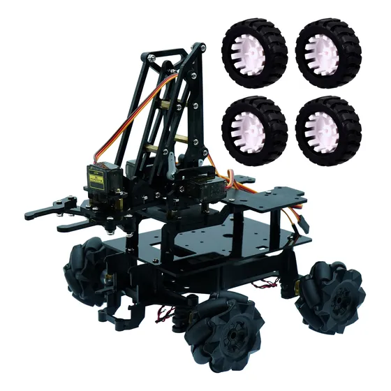 Carro Robot Arduino Programable Omnidireccional Con Brazo