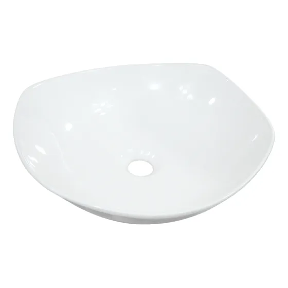 Lavabo Ovalín Cerámico Blanco Elegante Brilloso