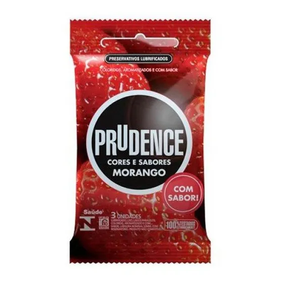 Preservativo Camisinha Prudence Sabor Morango
