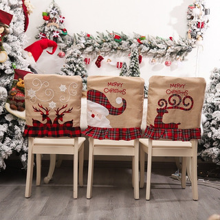Xj Fundas Navideñas Para Sillas De Elk Santa De 3 Piezas Xj Fundas Navideñas Para Sillas De Elk Santa De 3 Piezas