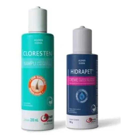 Cloresten Shampoo 200ml + Hidrapet Creme 100g