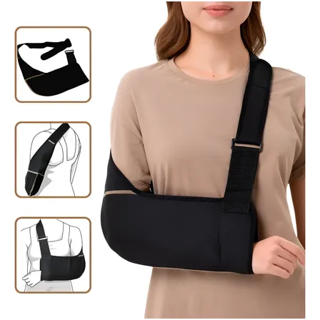 Tipoia Ortopédica Bilateral Ajustável Confortável Velpeau Preto