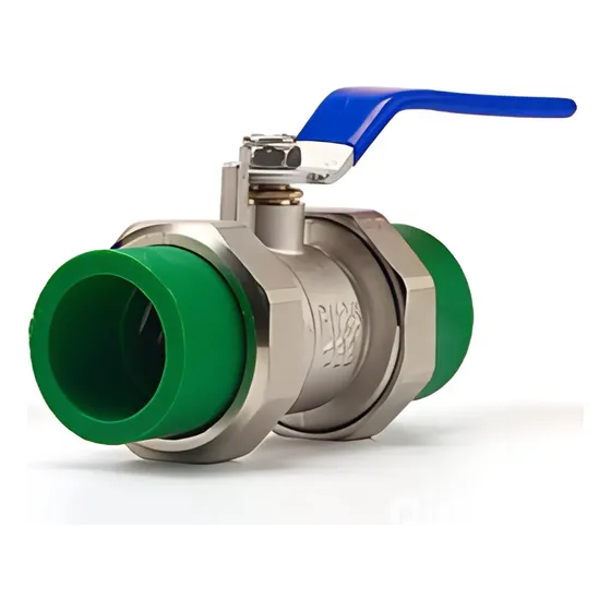 Llave De Paso Esférica Doble Unión De Termofusión De 32 Mm