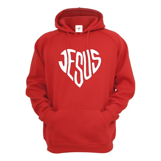 Buzo Rojo Jesus - Canguro - Hoodie - Unisex - Con Capucha