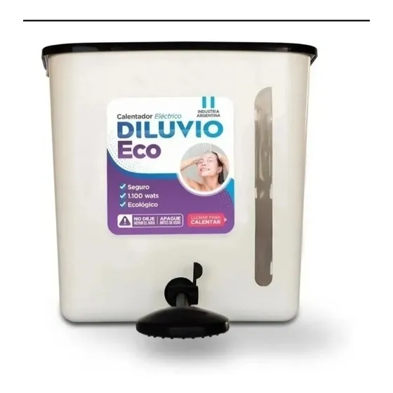 Ducha Calefón Eléctrico Diluvio Eco Plástico 20 Lts Pack X12