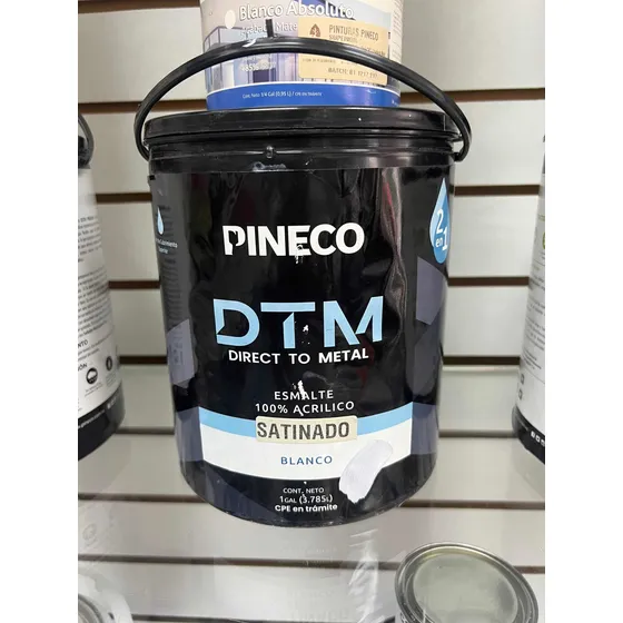 Pintura Pineco Directo Metal Acrilico Blanco Satinado 2 En 1