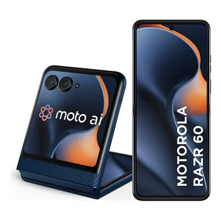 Smartphone Motorola Razr 60 - 256gb 24gb (12gb Ram+12gb Ram Boost) Tela Dobrável 6,9 Poled E Externa 3,6 Moto Ai Camera Ip48 - Azul Marinho