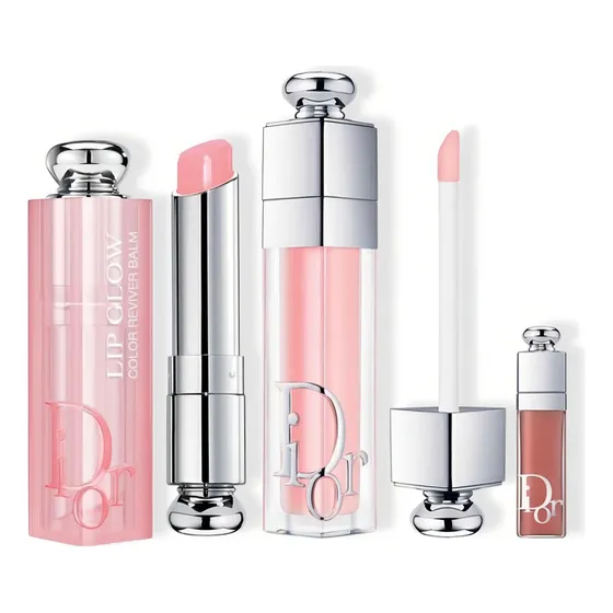 Dior Addict Lip Kit , Lip Glow, Maximazer Labiales Con Caja Acabado Brillante Color Rosa