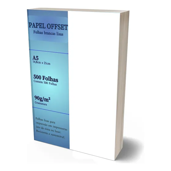 Papel Offset A5 Branco 500 Folhas 90g Bestgraph
