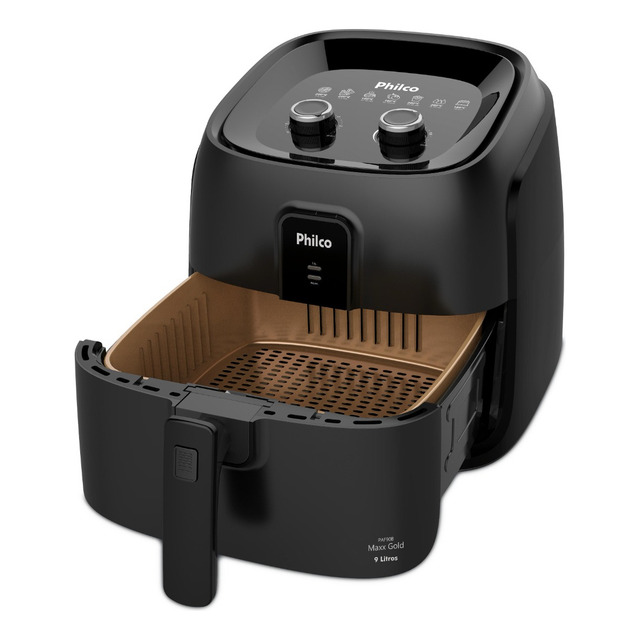 Fritadeira De Ar Paf90b 9l 2000w Cesto Quadrado Preto Philco 220v Fritadeira De Ar Paf90b 9l 2000w Cesto Quadrado Preto Philco 220v