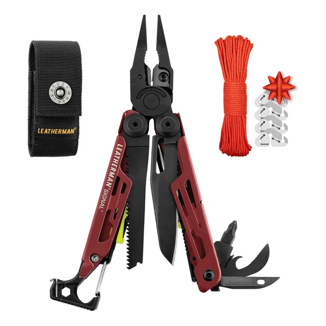 Multiherramienta Leatherman Roja Con Cuerda Paracord