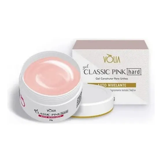 Gel Construtor Autonivelante Para Unhas Hard Pink 24g Volia