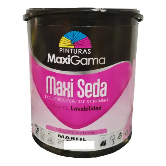 Pintura Brillo De Seda Color Marfil Galon Marca Maxigama