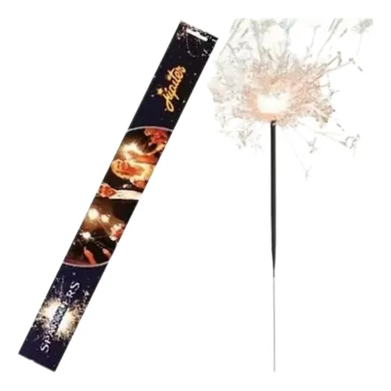 24 Velas Sparkles 45 Cm Para Casamento Sem Fumaça Estrelinha