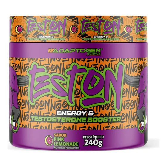Test On Adaptogen Pré Treino 240g + Energia E Testosterona Sabor Pink Lemonade