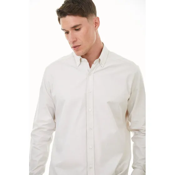 Camisa Para Hombre De Cuello Americano Oxford Airborn