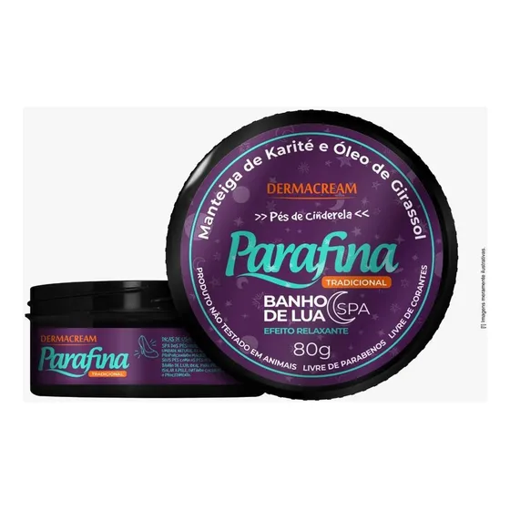 Parafina Banho Lua Spa Hidrata Relaxa Pele Dermacream 80g