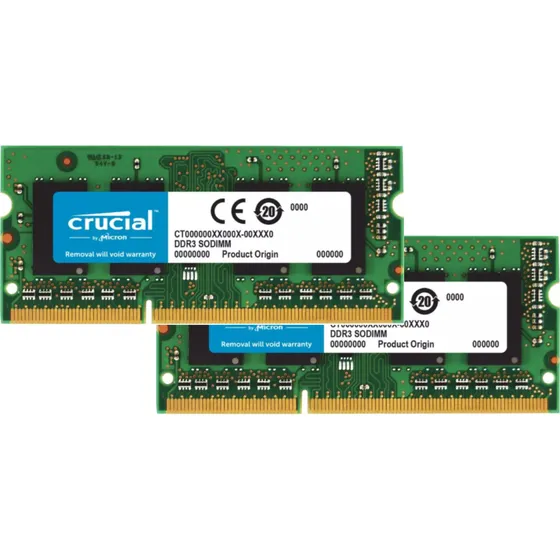 Kit 2x Memória Ram Notebook Ddr3l 8gb 1600mhz Crucial = 16gb