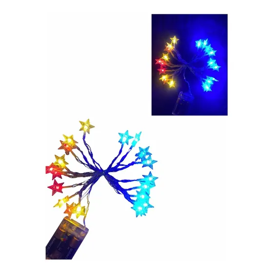 Serie De Estrellas De Luces Led 3 Mts Usa Baterias Aa