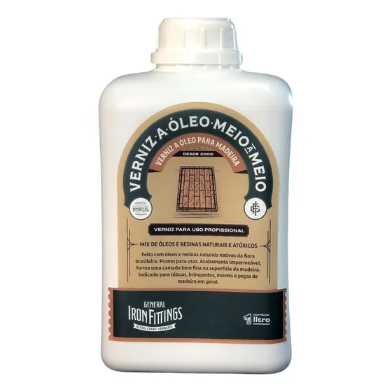 Verniz A Óleo Atóxico 1l - Pronto Usar - Iron Fittings