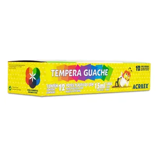 Tinta Guache Acrilex 12 Cores Tempera Guache Tinta Guache Acrilex 12 Cores Tempera Guache