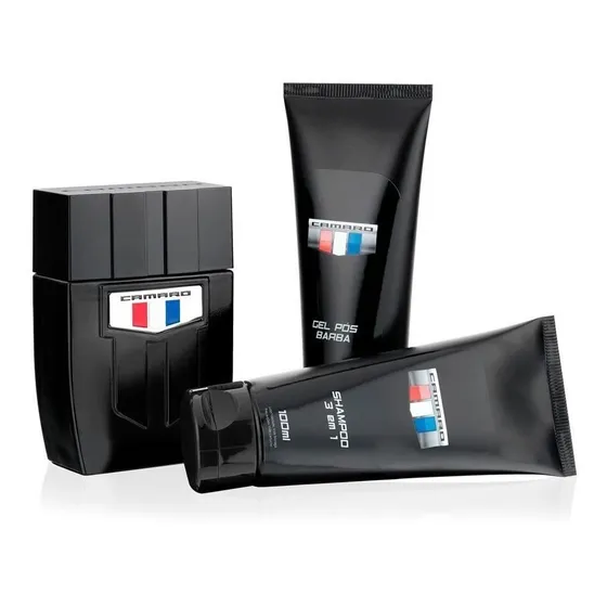 Kit Camaro Black (deo Colonia + Shampoo 3 Em 1 + Pos Barba)
