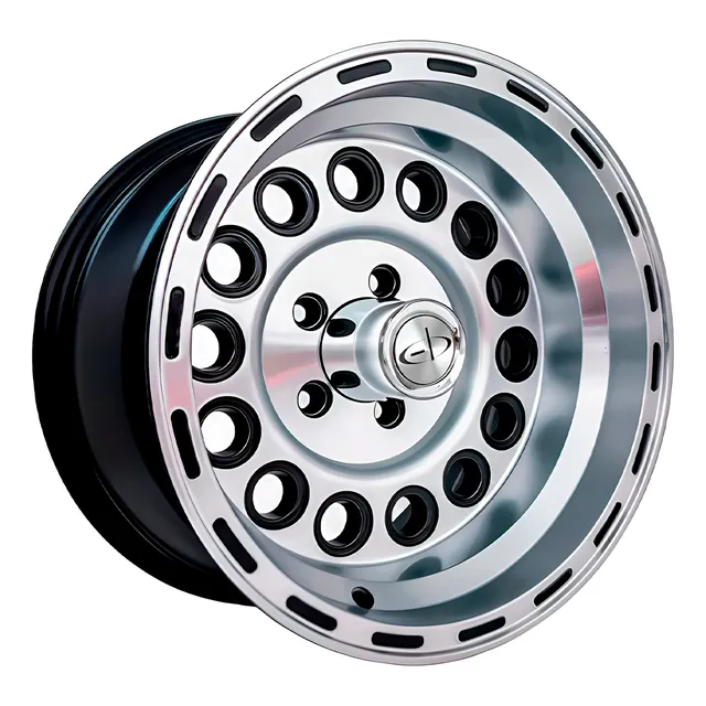 Llanta Deportiva Eb Usw4 R15x10 5x139.7 Ford F100 Ika Diamantado Negro