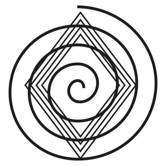 Gráfico Radiestesia Radiônica 17x17 Cm - Espiral Cósmica