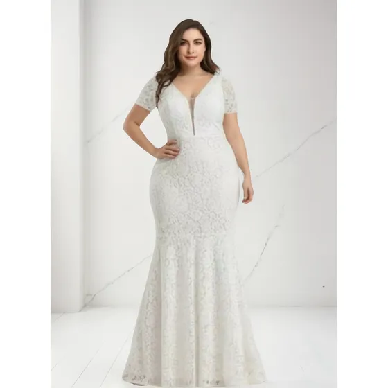 Vestido Novia Encaje Plus Size