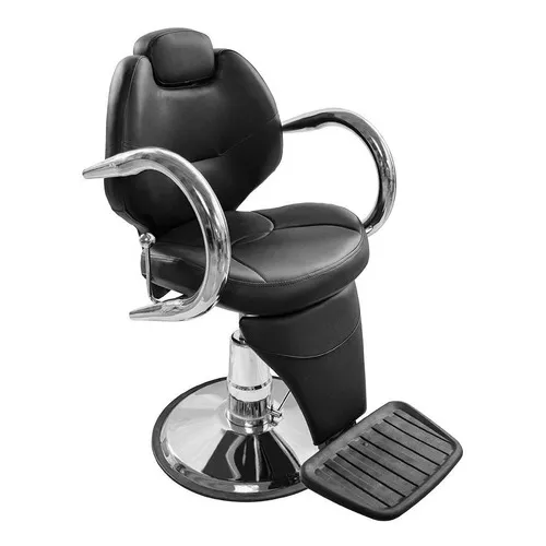 Sillon Barber Peluqueria Barberia Reclinable Estetica Negro