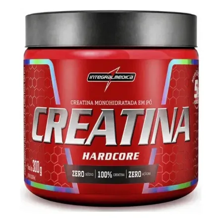 Creatina Integralmédica Hardcore Pote 300g Sem Sabor