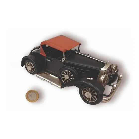 Auto Antiguo Decorativo Metal Colección 16cm Replica Aescala Color Fo -negro