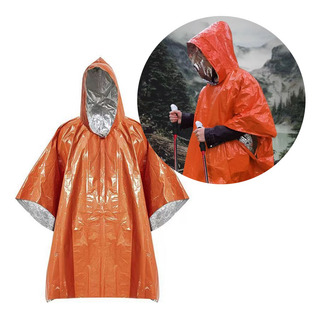 Poncho Térmico De Emergência Reutilizável Sobrevivência Poncho Térmico De Emergência Reutilizável Sobrevivência