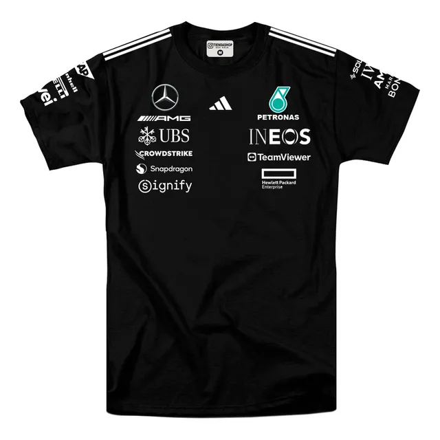 Franela Mercedes Petronas F1 2025 Manga Corta Algodon